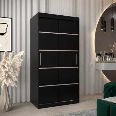 Kleiderschrank ENNI – Breite 100 cm, schwarz
