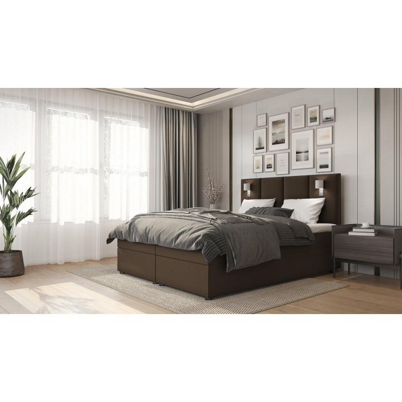 Amerikanisches Bett ANDY – 140x200, Braun