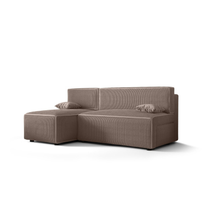 Bequeme Couch mit Stauraum RADANA – hellbraun 2