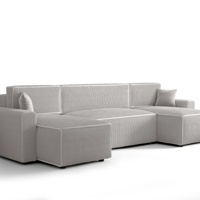 Bequeme Schlafcouch in U-Form RADANA – weiß