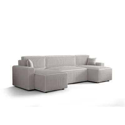 Bequeme Schlafcouch in U-Form RADANA – weiß