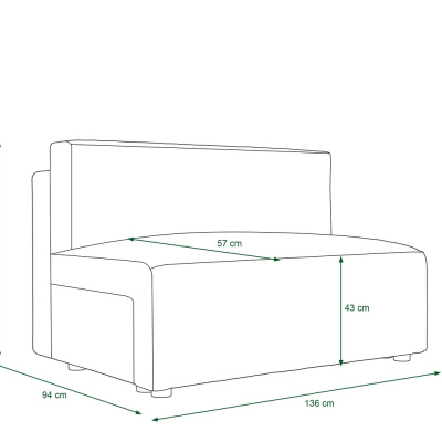 Komfortables Sofa mit Stauraum RADANA – hellgrau