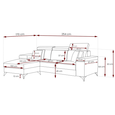 Schlafsofa mit Stauraum RAIWIN MINI - hellgrau 1