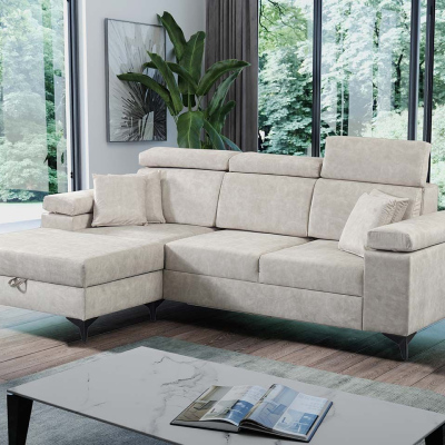 RAIWIN MINI Schlafsofa mit Stauraum – Landhausgrau