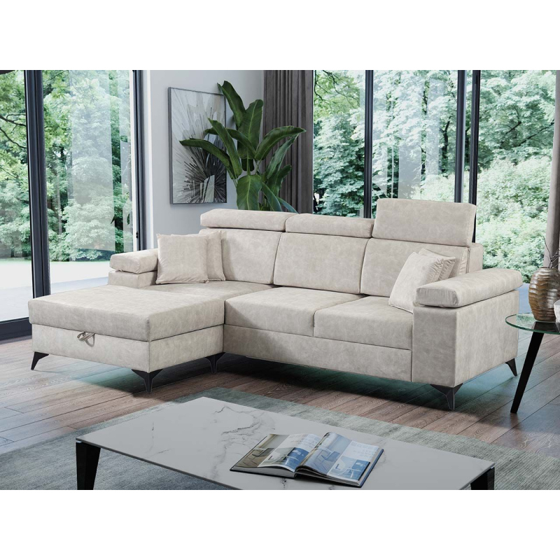 RAIWIN MINI Schlafsofa mit Stauraum – Landhausgrau