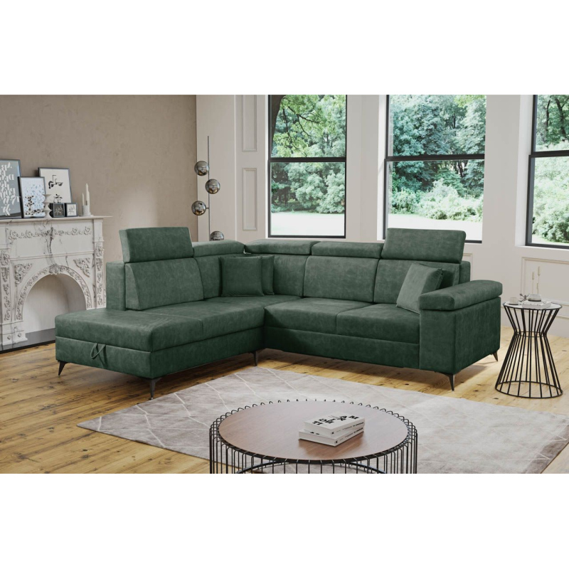 RAIWIN Schlafsofa mit Stauraum – Landhausgrün