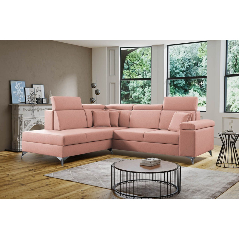 RAIWIN Schlafsofa mit Stauraum - rosa