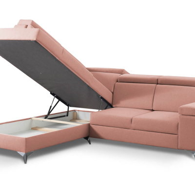 RAIWIN Schlafsofa mit Stauraum - rosa