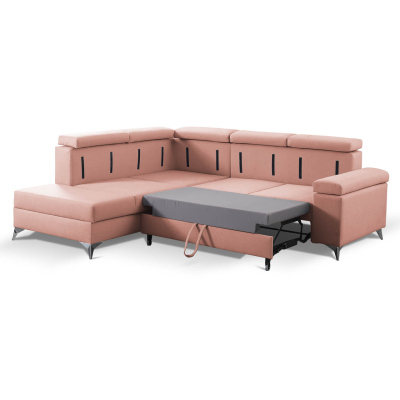 RAIWIN Schlafsofa mit Stauraum - rosa