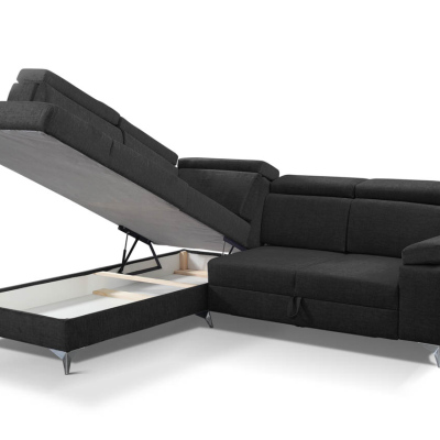 RAIWIN Schlafsofa mit Stauraum - schwarz