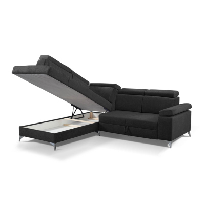 RAIWIN Schlafsofa mit Stauraum - schwarz