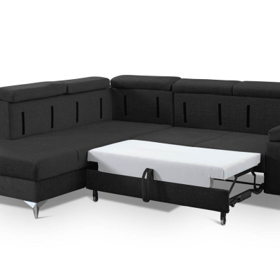 RAIWIN Schlafsofa mit Stauraum - schwarz