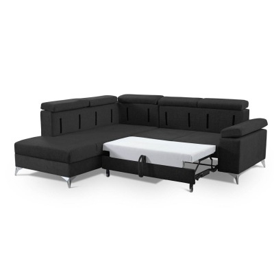 RAIWIN Schlafsofa mit Stauraum - schwarz