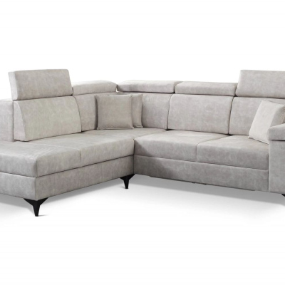 RAIWIN Schlafsofa mit Stauraum – Landhausgrau