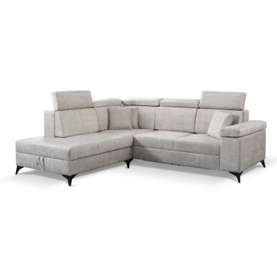 RAIWIN Schlafsofa mit Stauraum – Landhausgrau