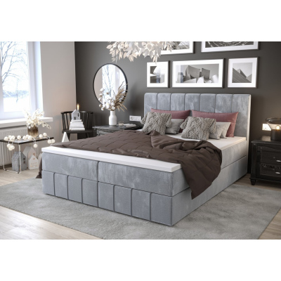 Boxspringbett MADLEN – 180x200, Blau