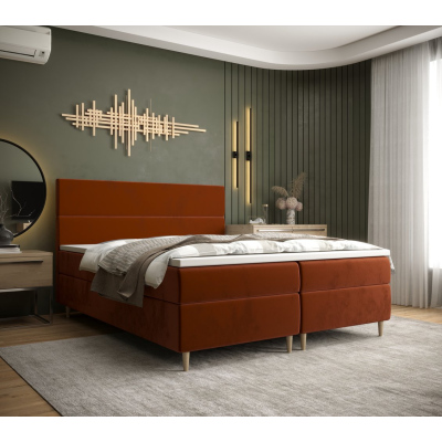 Kontinentales Doppelbett ANGELES – 160x200, orange
