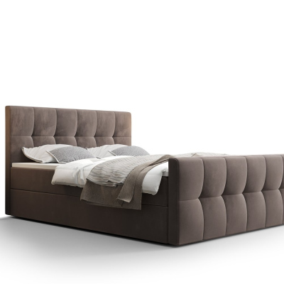 Elegantes Doppelbett ELIONE – 160x200, dunkelbraun