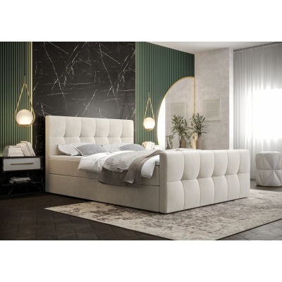 Elegantes Doppelbett ELIONE – 180x200, beige