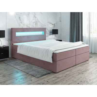 Polsterbett mit Beleuchtung LILLIANA 3 – 180x200, Rosa