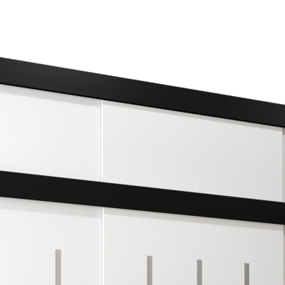 Aufsatz für Kleiderschrank UNI 250 – schwarz / weiß