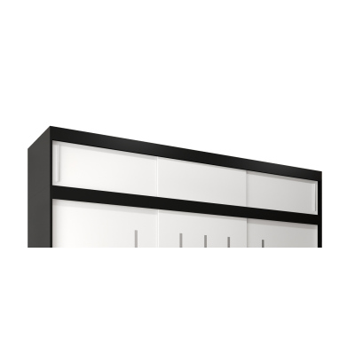 Aufsatz für Kleiderschrank UNI 250 – schwarz / weiß