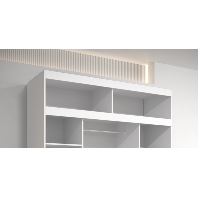 Aufsatz für Kleiderschrank UNI 180 – Weiß / Artisan-Eiche