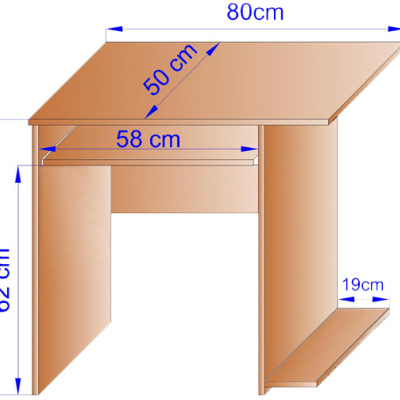 PC-Schreibtisch ALEXIUS – Sonoma-Eiche