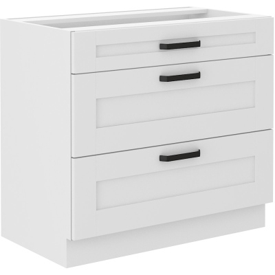 Unterer Schubladenschrank LAILI – Breite 80 cm, Weiß