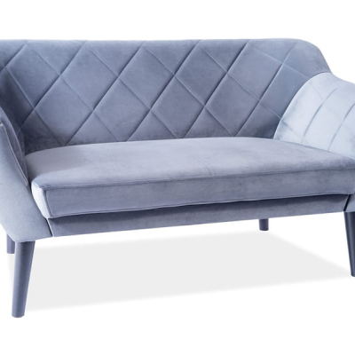 Zweisitzer-Sofa AISHA – grau/wenge