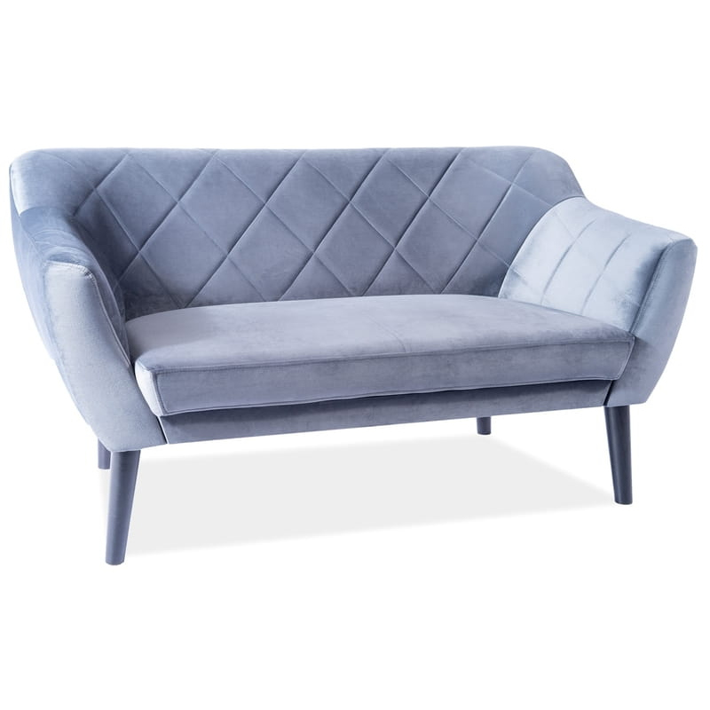 Zweisitzer-Sofa AISHA – grau/wenge