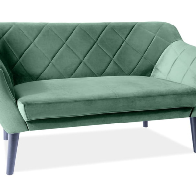 Zweisitzer-Sofa AISHA – grün/wenge