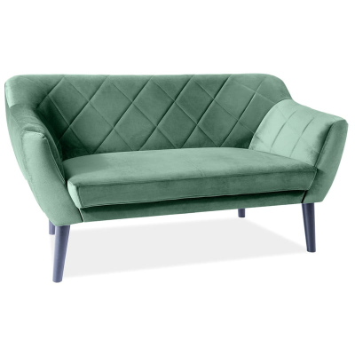 Zweisitzer-Sofa AISHA – grün/wenge