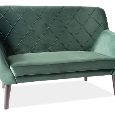 Zweisitzer-Sofa BORISKA - grün/wenge