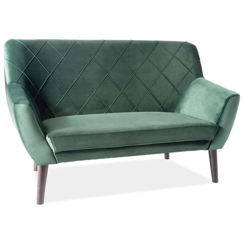 Zweisitzer-Sofa BORISKA - grün/wenge