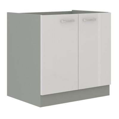 ULLERIKE Spülenunterschrank – Breite 80 cm, weiß/grau