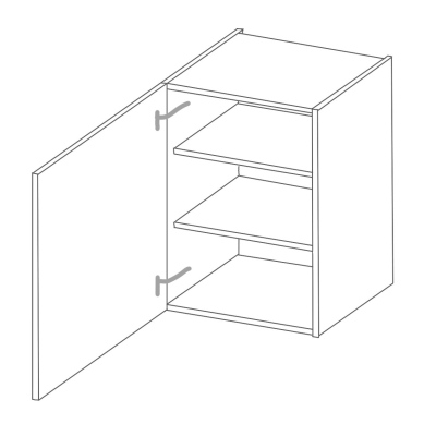 ULLERIKE Küchenoberschrank – Breite 60 cm, weiß/grau
