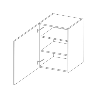 ULLERIKE Küchenoberschrank – Breite 60 cm, weiß/grau