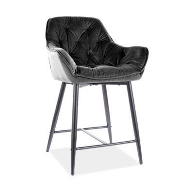 Kleiner Barhocker LUSINE – schwarz