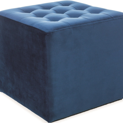 Polsterhocker ALFONS - blau
