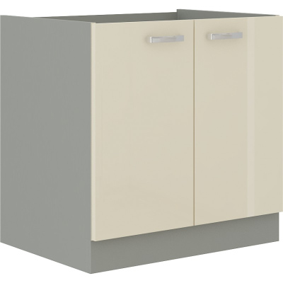 ULLERIKE Spülenunterschrank – Breite 80 cm, Creme/Grau