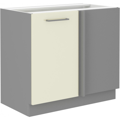 ULLERIKE Eckschrank mit Verlängerung – Breite 105 cm, Creme/Grau