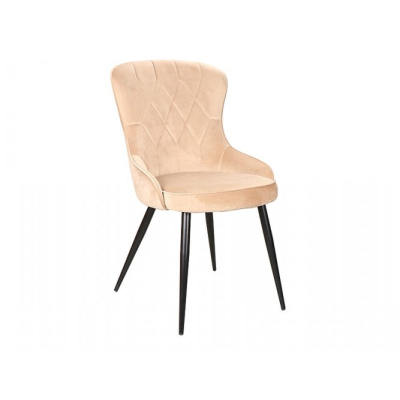 Stilvoller Esszimmerstuhl RUNA - schwarz/beige