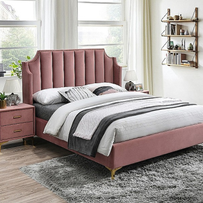 Gepolsterter Nachttisch VIOLETA - rosa