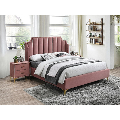 Gepolsterter Nachttisch VIOLETA - rosa