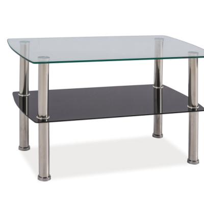 Couchtisch TIMOTEJ - transparent / chrom
