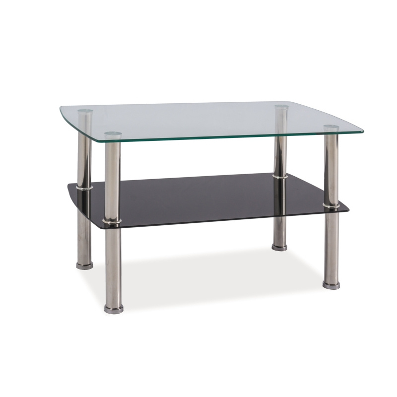 Couchtisch TIMOTEJ - transparent / chrom