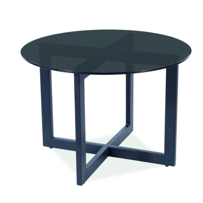 Runder Couchtisch MAKSIM 2 - schwarz / transparent