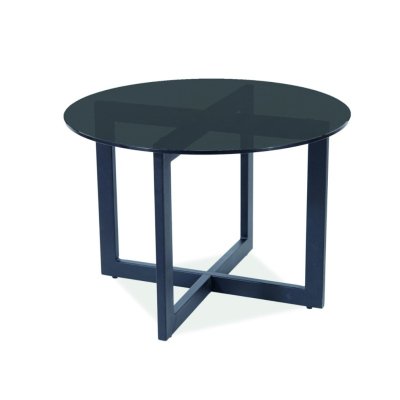 Runder Couchtisch MAKSIM 2 - schwarz / transparent