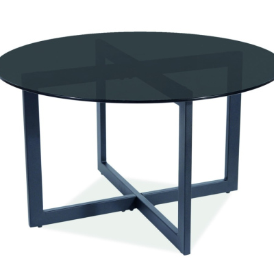 Runder Couchtisch MAKSIM 1 - schwarz / transparent